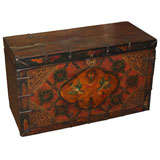 Antique Tibetan painted trunk