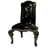 Black Patent Side Chair