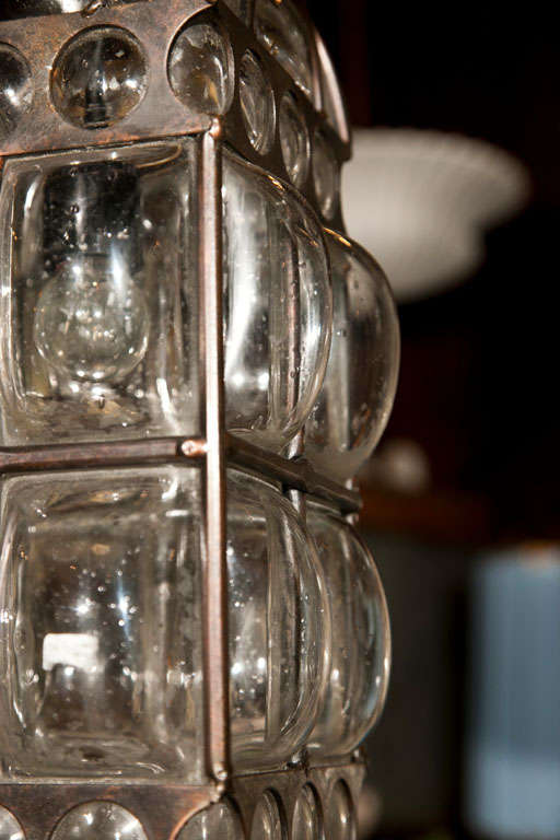 Two Italian Blown Glass Pendant Lights For Sale at 1stdibs