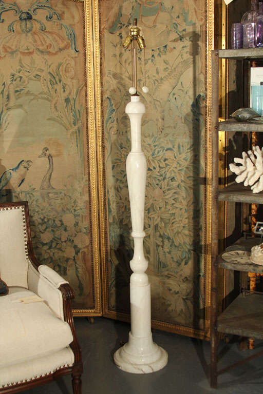 Alabaster floor lamp