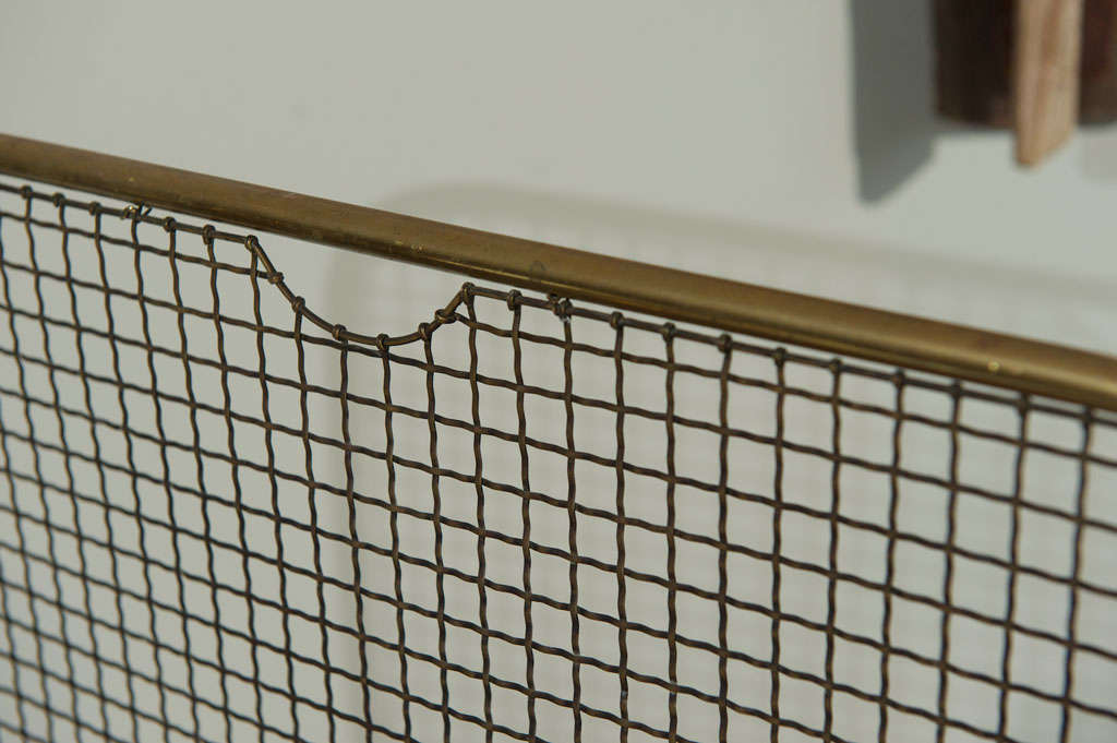 Antique Brass Fire Screen 3
