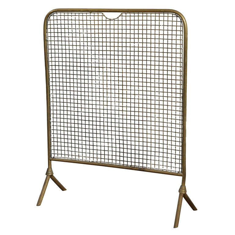 Antique Brass Fire Screen