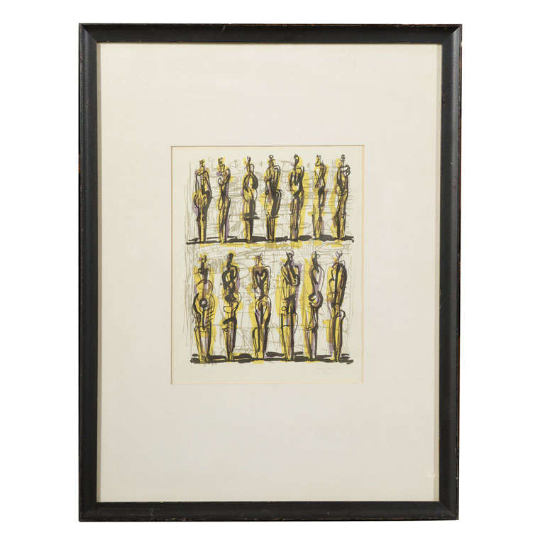 Studies for Sculpture-Lithograph by Henry Moore