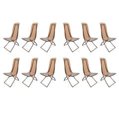 Twelve 1972 Chairs by Edmond Vernassa
