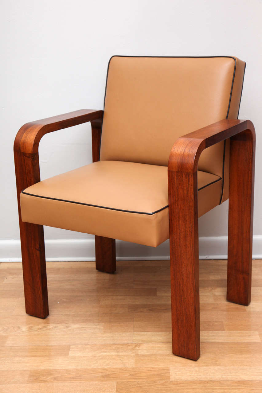 French Art Deco Armchair Attributed to DIM or Possibly Jacques Adnet