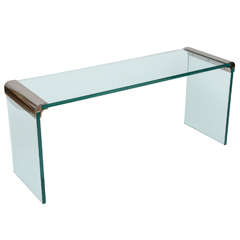 Pace Waterfall Steel & Glass Console or Cocktail Table