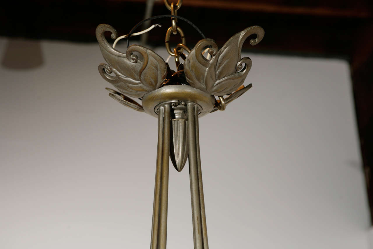 Mid-20th Century French Deco Chandelier For Sale