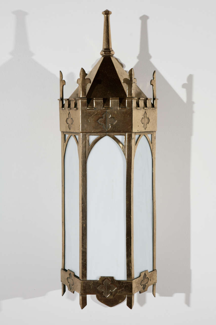 American Pair Of Exterior Cast Bronze Sconces