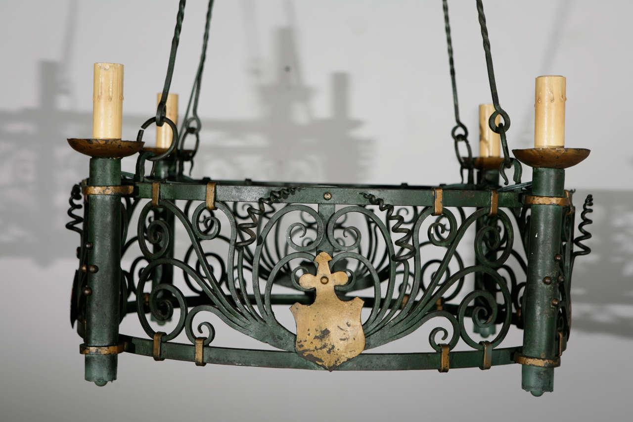 French Iron Fixture In Excellent Condition For Sale In Los Angeles, CA