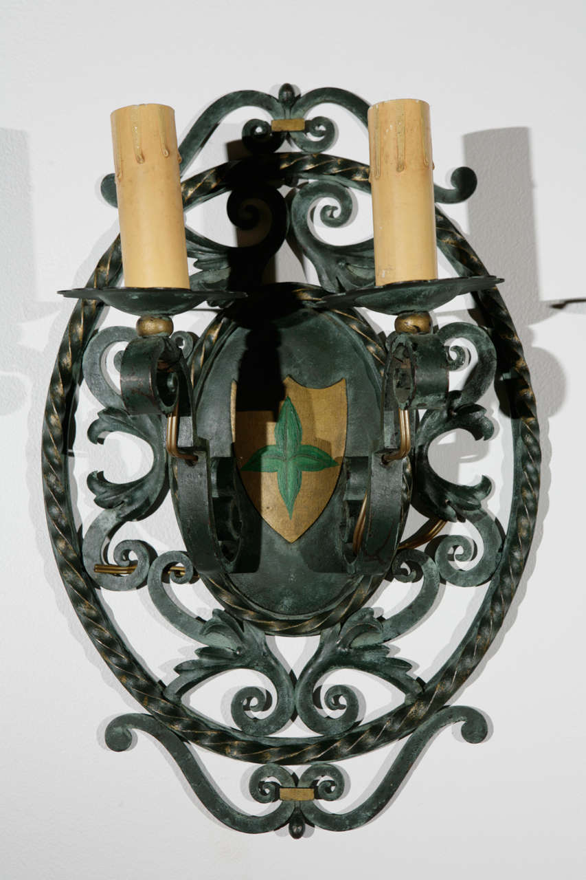 Mid-20th Century Pair of French Sconces For Sale