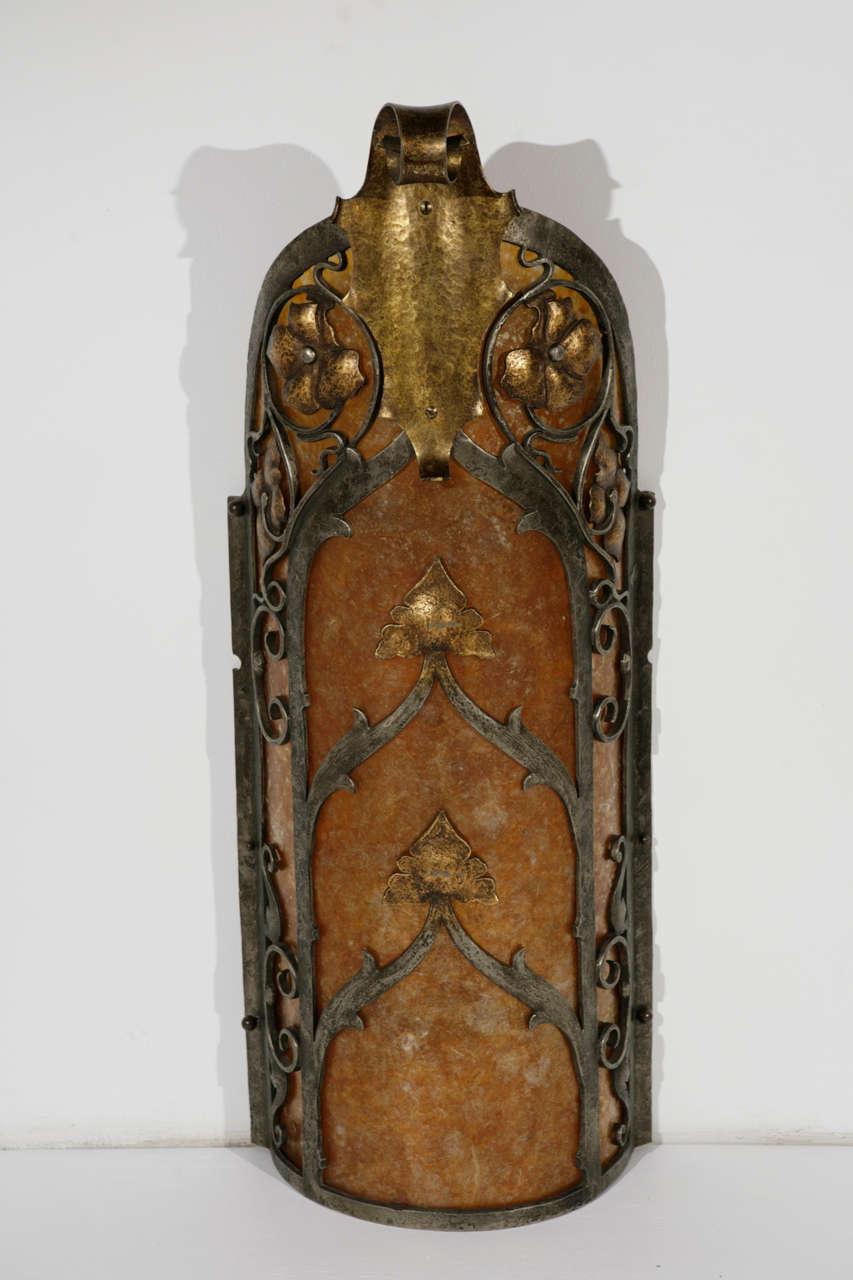 American Cast Brass Sconce For Sale