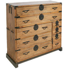 Large Early 20th Century Japanese Tansu Chest