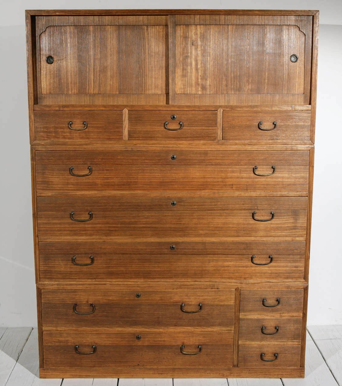 Early 1900s Three Piece Japanese Kiri Wood Tansu at 1stDibs kiri