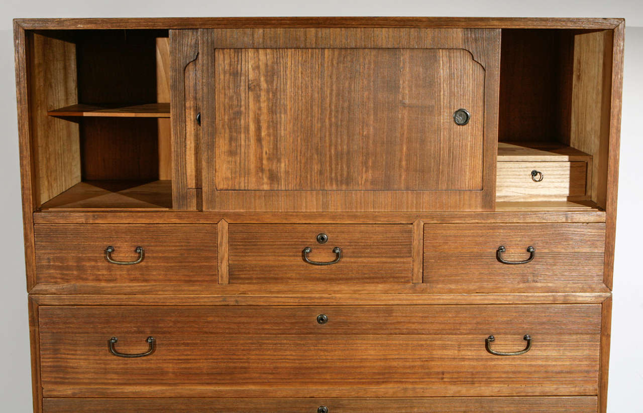 Early 1900s Three Piece Japanese Kiri Wood Tansu at 1stDibs kiri