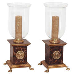 Pair of 19th C Neoclassical Style Candle Holders