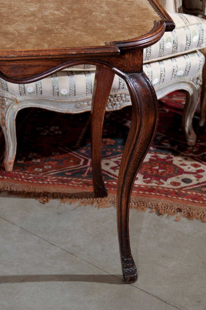 American Table With Upholstered Top For Sale