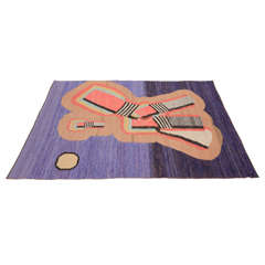 Limited Edition 1970's Studio Wool Rug or Wall Hanging by Chenet