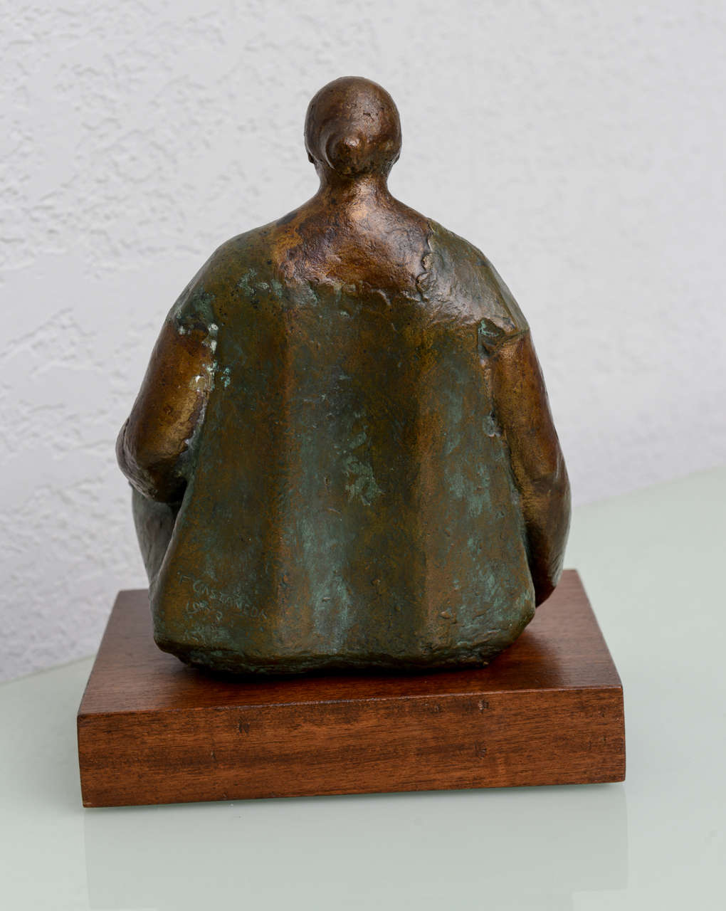 Bronze Seated Woman 1973 by Felipe Castaneda In Excellent Condition In North Miami, FL