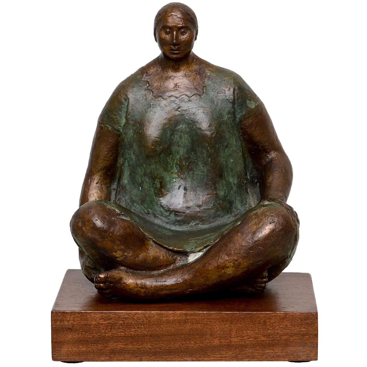 Bronze Seated Woman 1973 by Felipe Castaneda