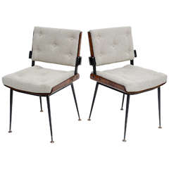 Pair of 60's French Chairs by Alain Richard 