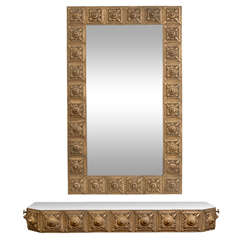 Hollywood Regency Mirror and Wall Console