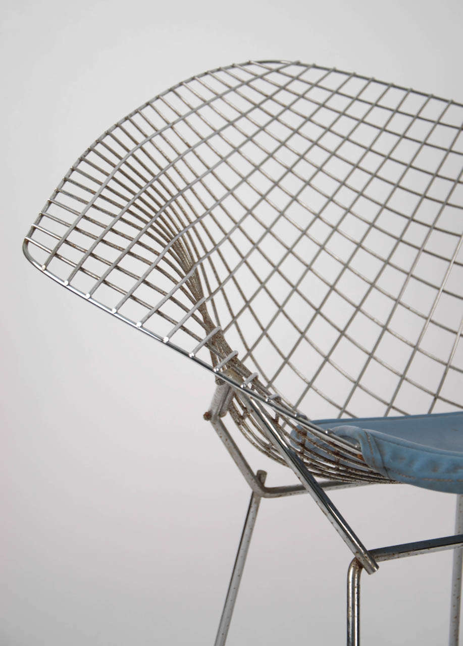 American Harry Bertoia Chrome Diamond Chair 1950
