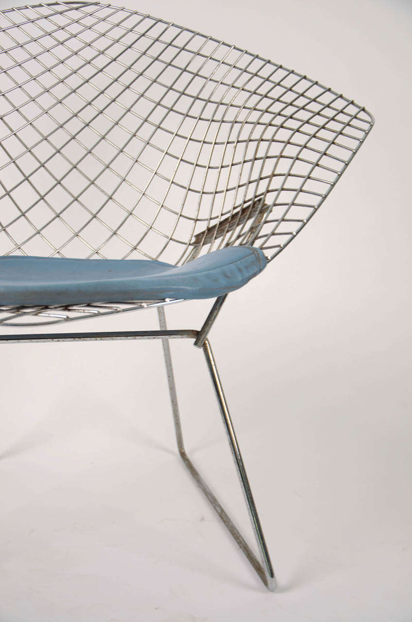 Mid-20th Century Harry Bertoia Chrome Diamond Chair 1950