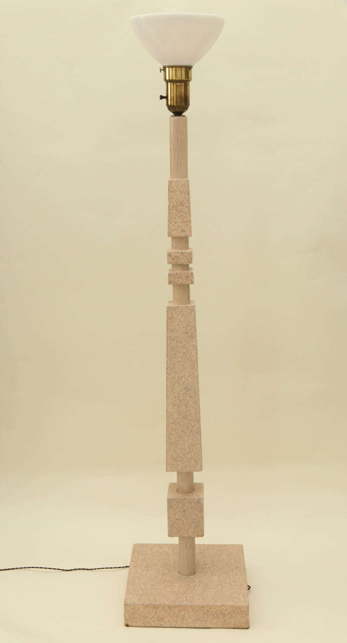 Mid-20th Century Cork Veneer Floor Lamp by William Haines