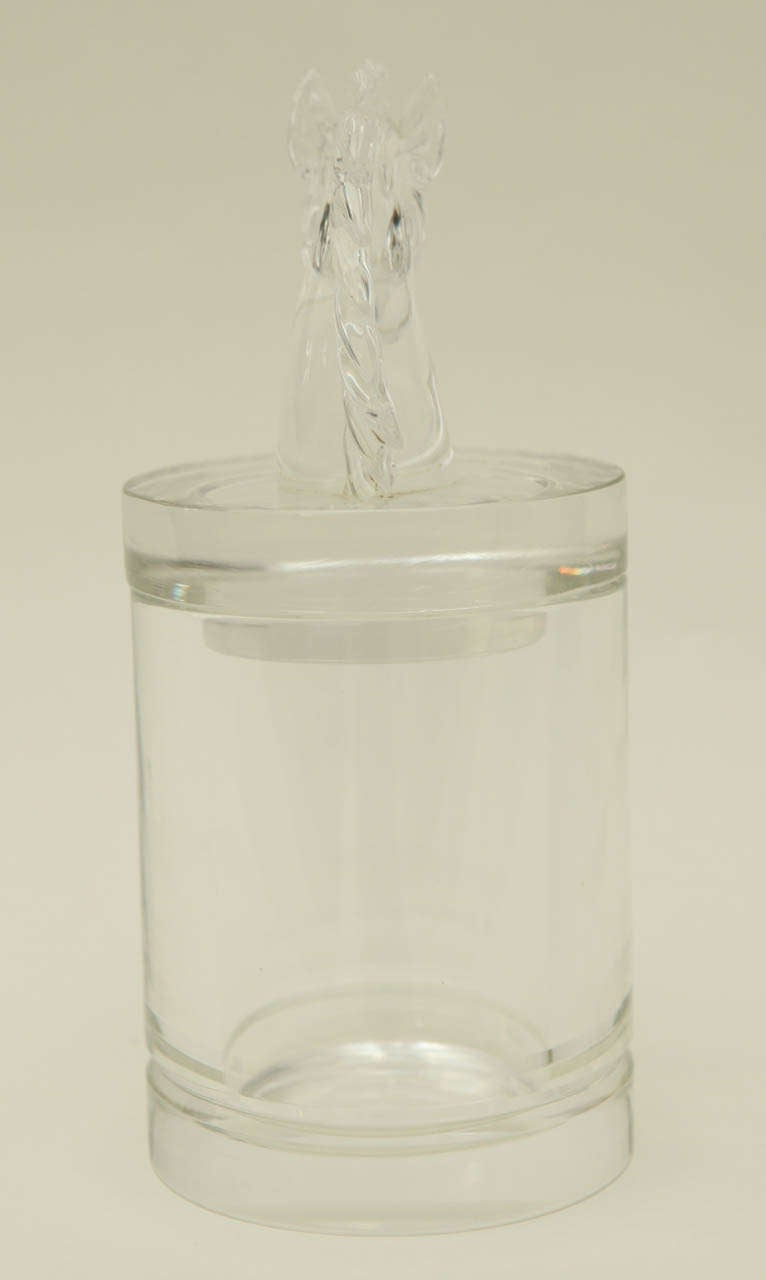 Late 20th Century Crystal Container by Cartier