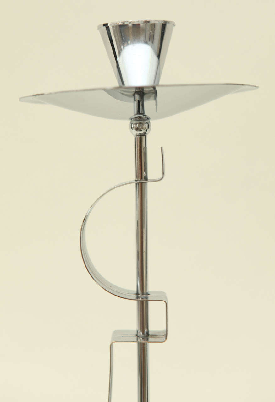 Art Deco Candlestick by Fritz August Breuhaus de Groot for WMF In Excellent Condition In Palm Desert, CA