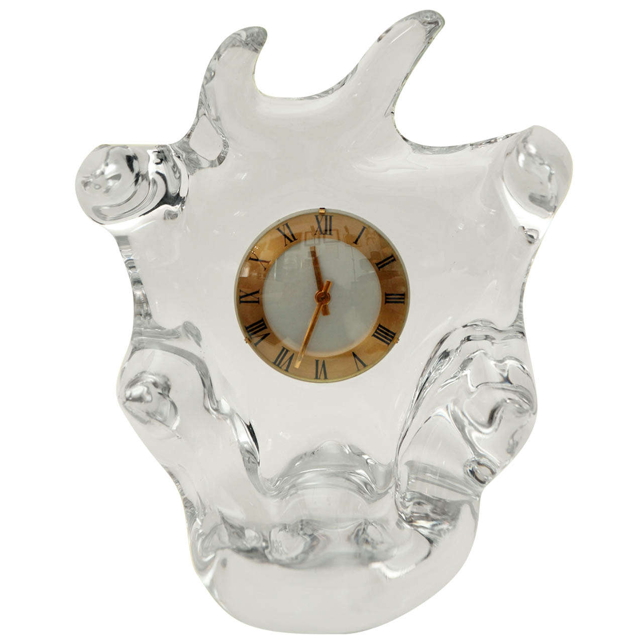 Free Form Crystal Clock by Schneider Glass