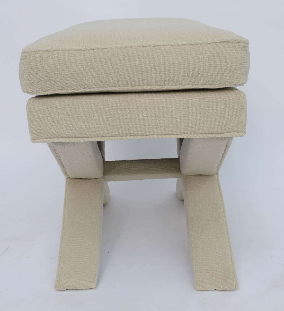 Billy Baldwin Style Upholstered X-Bench 3