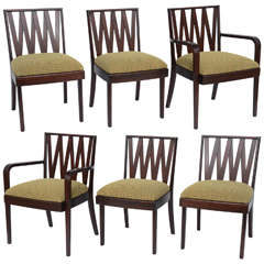 Klassische Paul Frankl-Esszimmerstühle aus den 1940er Jahren für Johnson Furniture