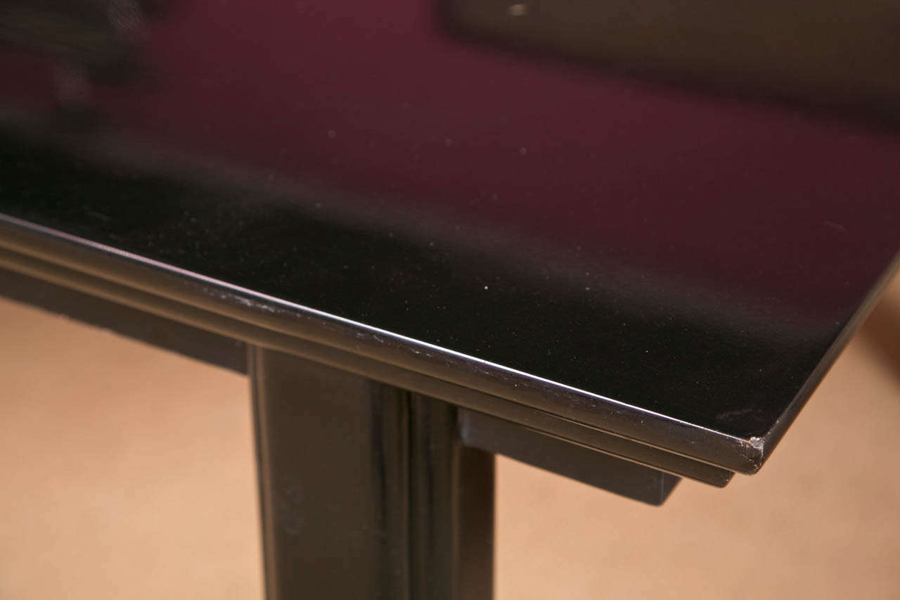 Black Lacquer Dining Table For Sale at 1stDibs