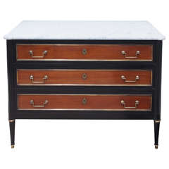 Ebonized Three-Drawer Commode in the Louis XVI Taste 1