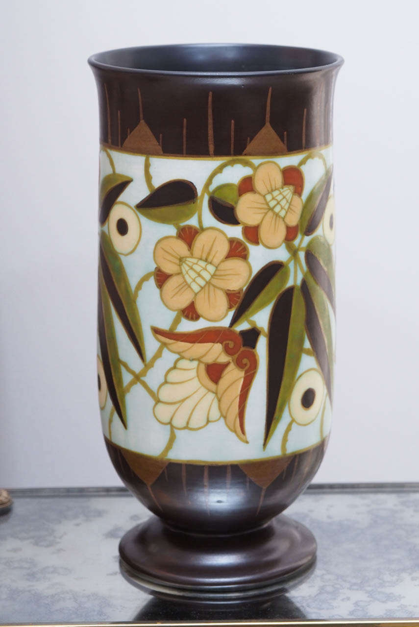 Exceptional glazed stoneware vase by Charles Catteau for Boch Keramis, c. 1930s;