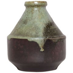 Französische Art-déco-Steinwarenvase von Henri Simmen