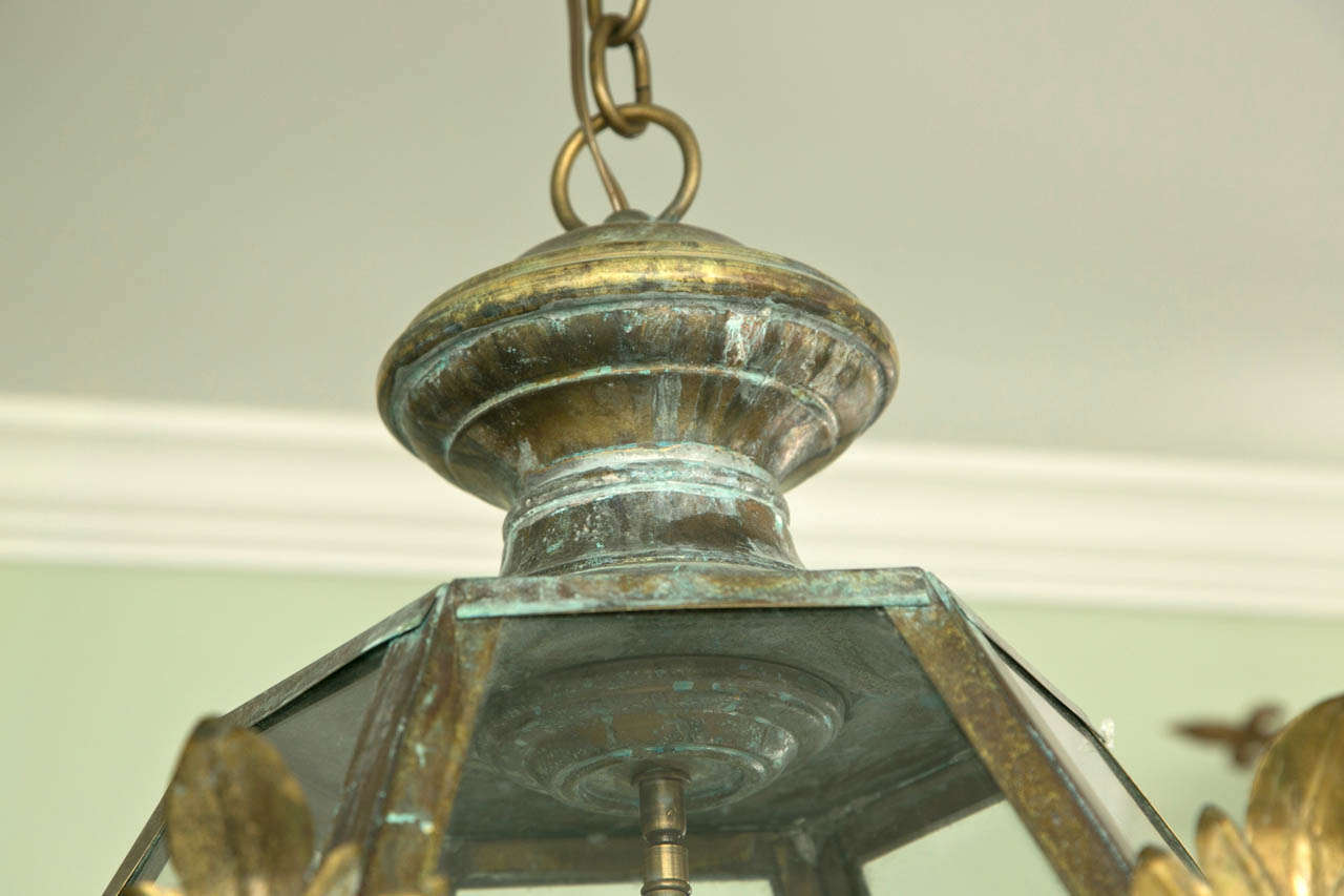 Italian Antiqued Hexagonal Lantern 1