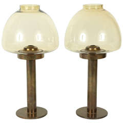 Rare Pair of "Hurricane" Candle Lanterns by Hans Agne Jakobsson