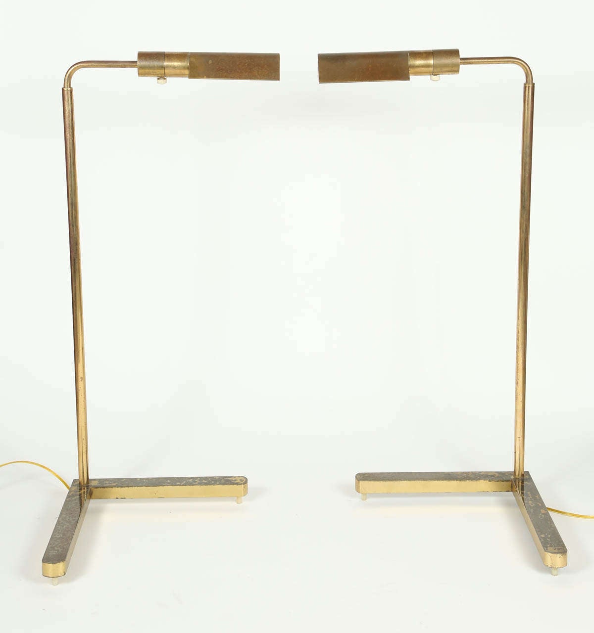 Brass telescopic floor lamps