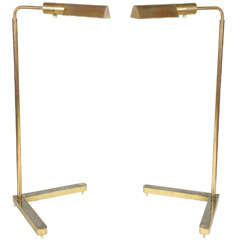 Brass telescopic floor lamps