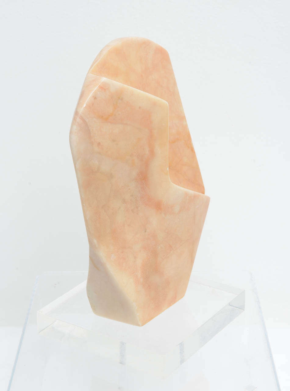 Mid-Century Modern Abstract Marble Sculpture, Signed D. Schulze In Good Condition For Sale In Miami, FL