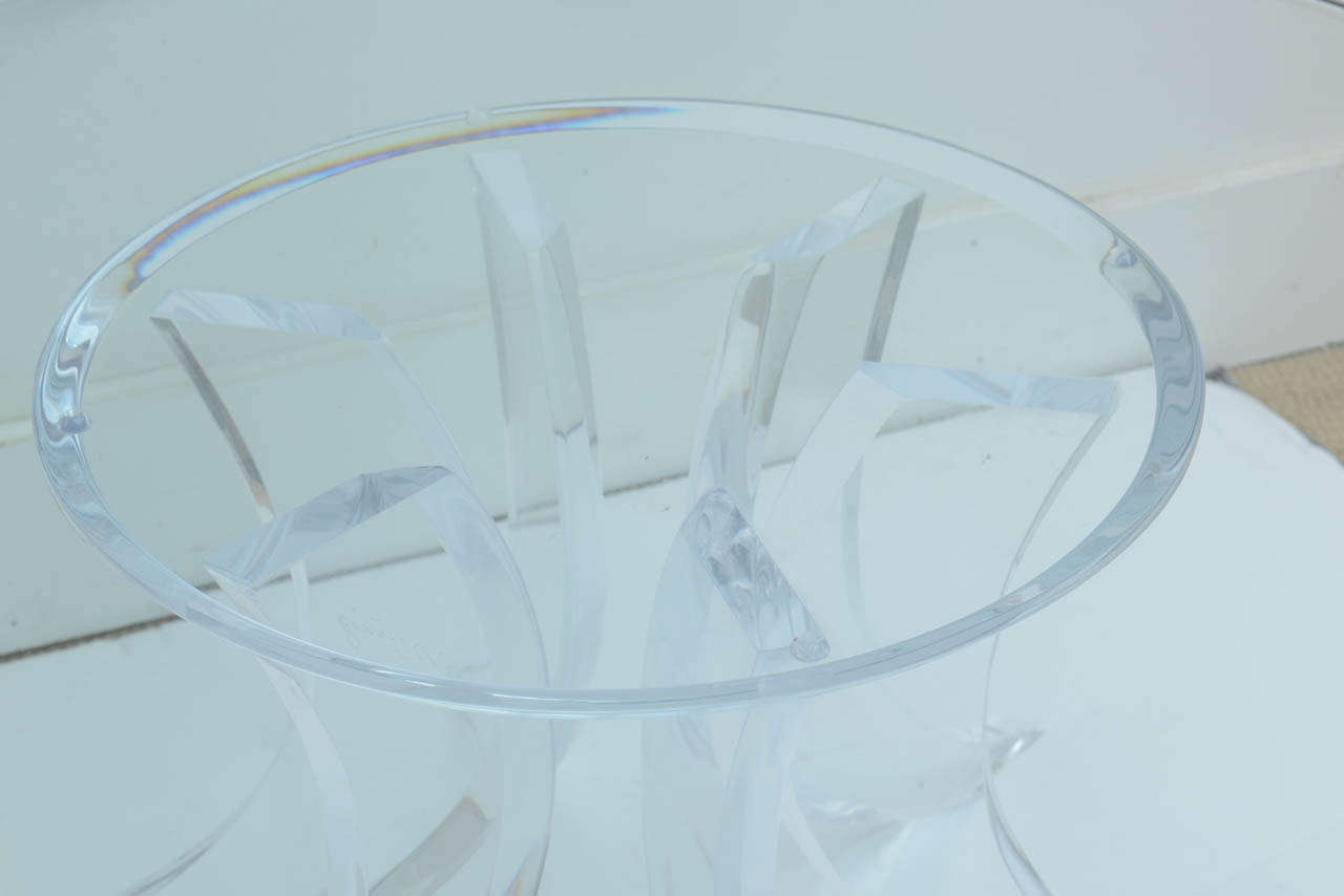 Modern Signed 1970s Lucite Sculptural Coffee Table
