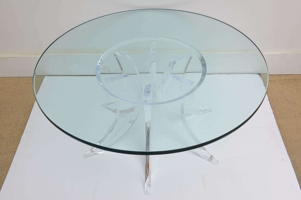 Late 20th Century Signed 1970s Lucite Sculptural Coffee Table