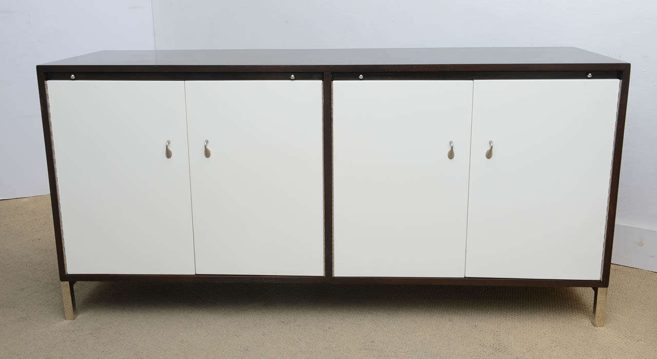 Midcentury Modern Two Tone Minimalist 1970, s Server Sideboard
