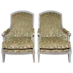 Pair of French Painted Directoire Style Chairs