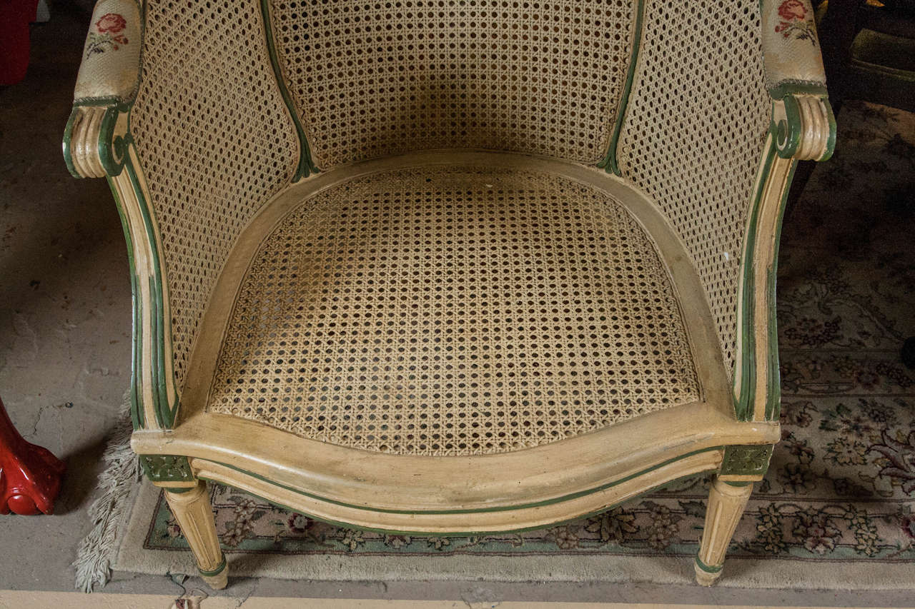 Pair of Bergere Chairs in the Style of Louis XVI 2