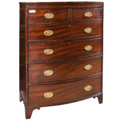 19th Century Georgian Style Bow Front Chest of Drawers