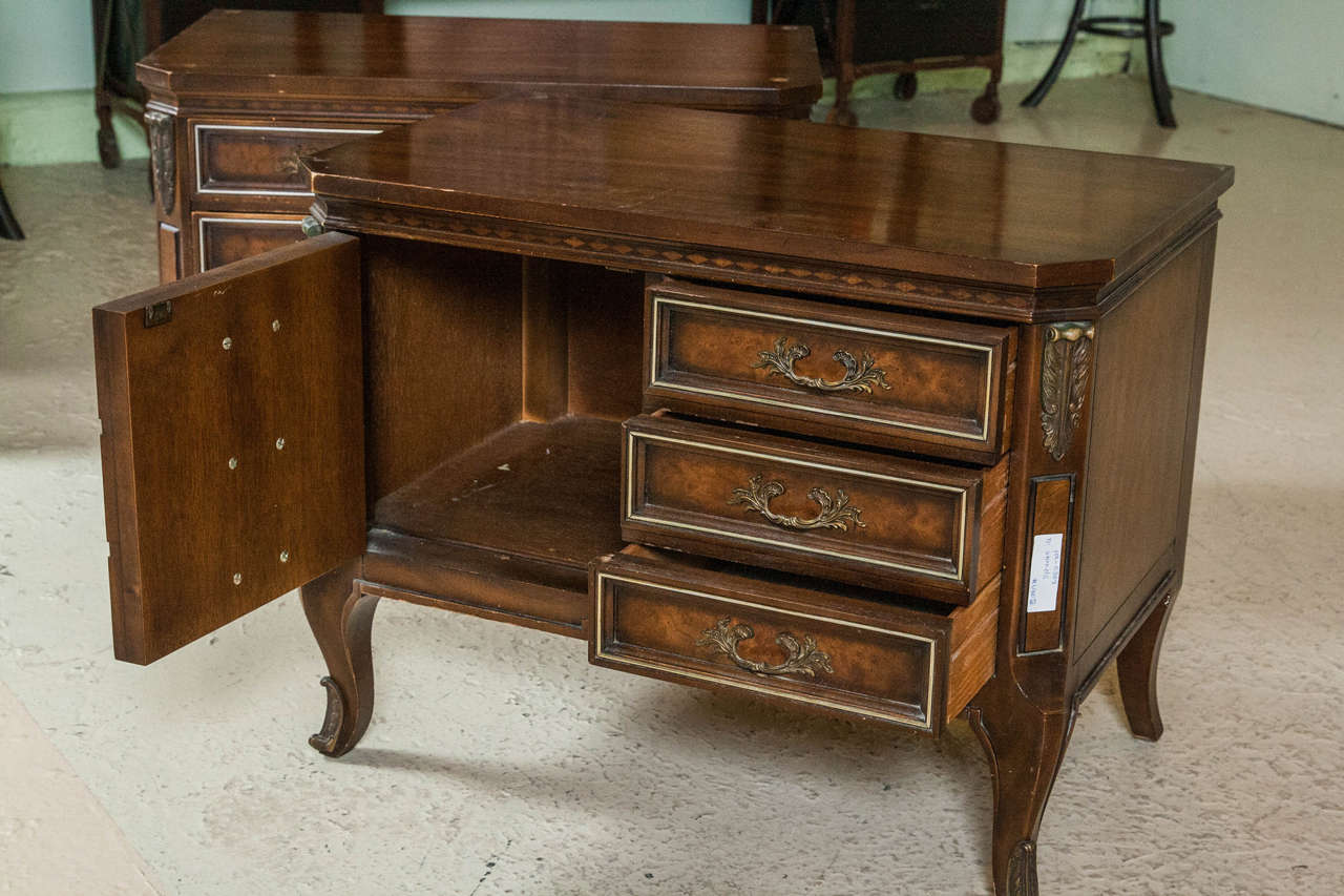 Pair of Louis XV Style Diminutive Nightstands or Commodes In Good Condition In Stamford, CT
