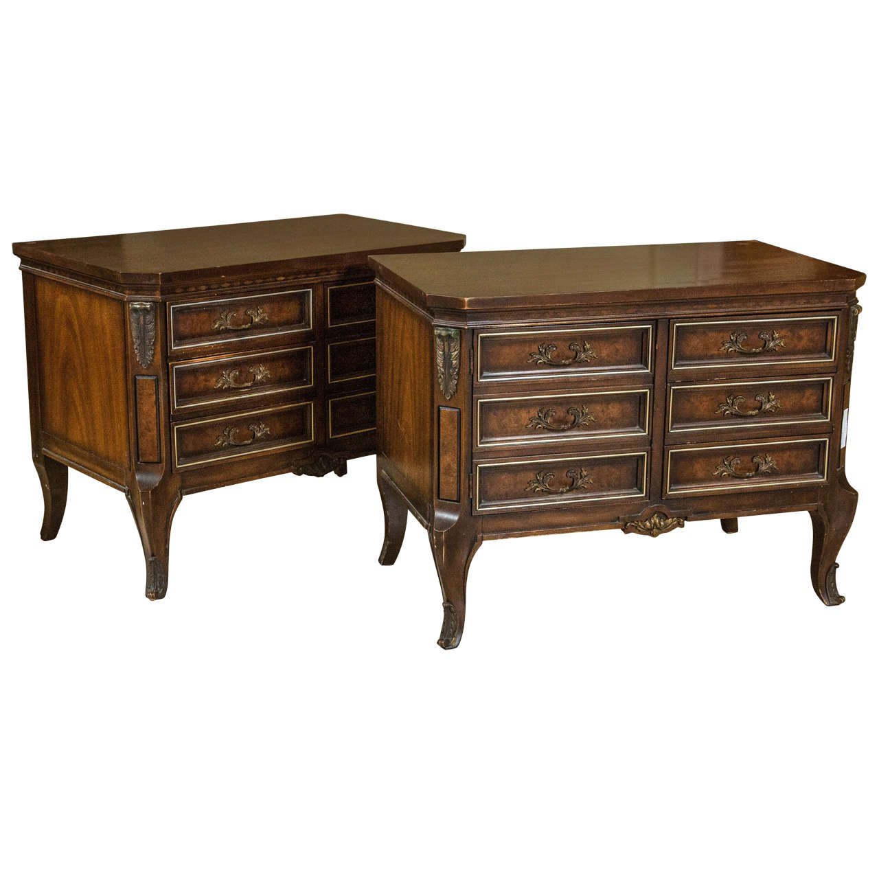 Pair of Louis XV Style Diminutive Nightstands or Commodes